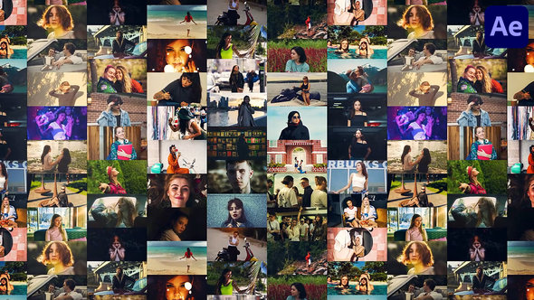 Mosaic Opener | Logo Reveal Openers template preview