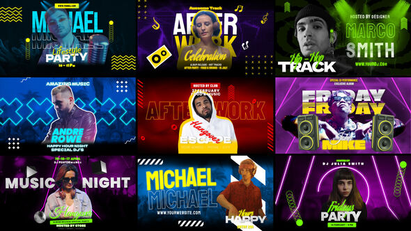 Music Freeze Frame Elements template preview