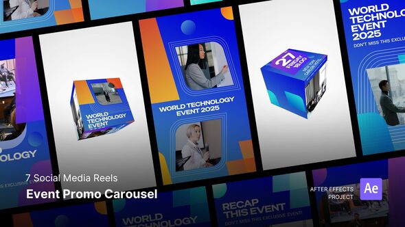 Reels - Event Promo Carousel After Effects Template Product Promo template preview
