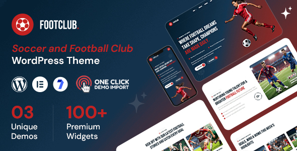 Footclub – Soccer and Football Club WordPress Theme Footclub – Soccer and Football Club WordPress Theme