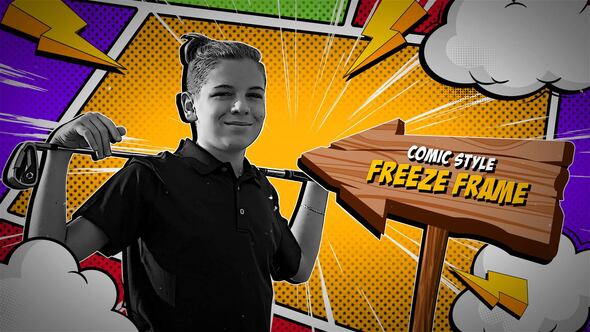 Freeze Frame | Comic Style Intro Openers template preview