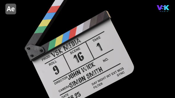 Clapboard Transitions Elements template preview