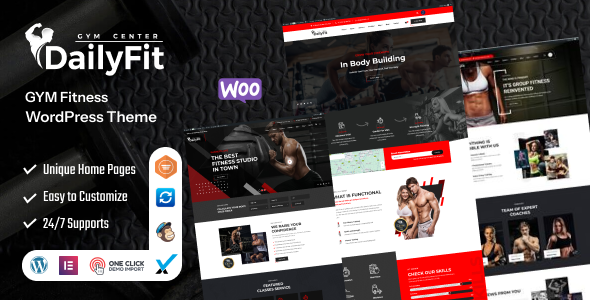 DailyFit – Fitness and Gym WordPress Theme