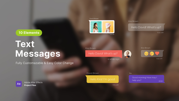 Text Messages Elements template preview