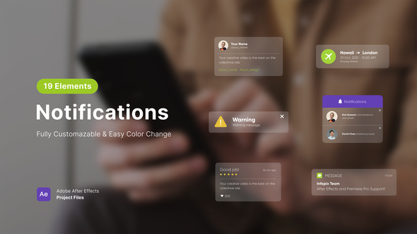 Notifications Elements template preview