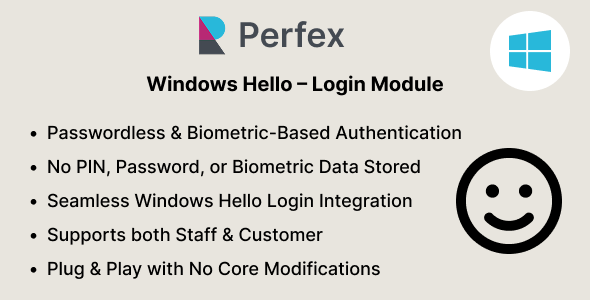 Windows Hello – Login Module for Perfex CRM