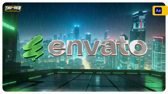 Neon City Logo Reveal Logo Stings template preview