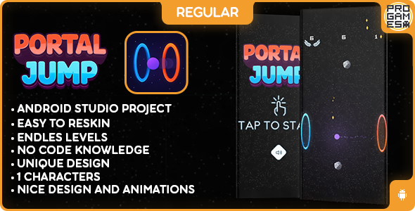 Portal Jump (REGULAR) - ANDROID - BUILDBOX CLASSIC game