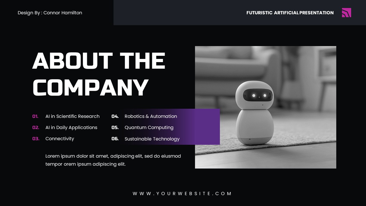 Artificial Intelligence PowerPoint Template, Presentation Templates