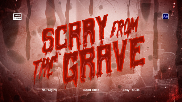 Scary Blood Titles Titles template preview