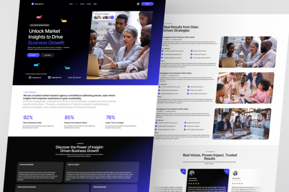 Researcho ? Market Research Agencies Elementor Template Kit