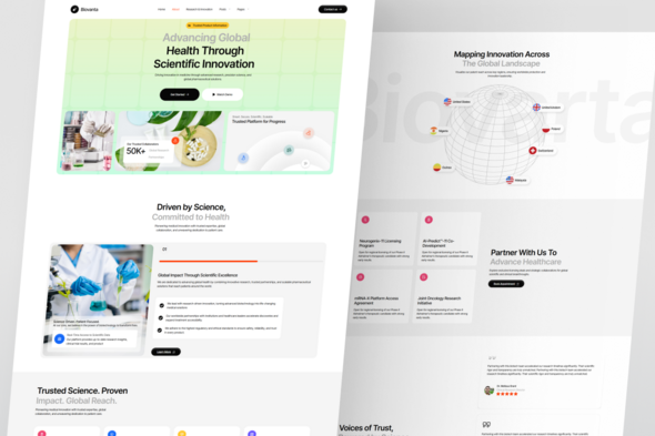 Biovanta ? Pharmaceuticals & Biotechnology Industry Elementor Template Kit