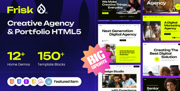 Frisk – Creative Agency & Portfolio Drupal 11 Theme
