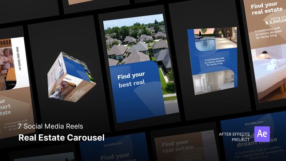 Reels - Real Estate Carousel After Effects Project Files Product Promo template preview