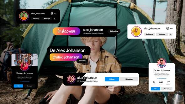 Instagram UI Elements Elements template preview