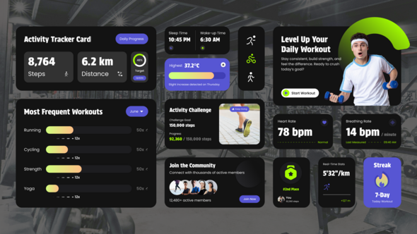 Sport Widget Elements template preview