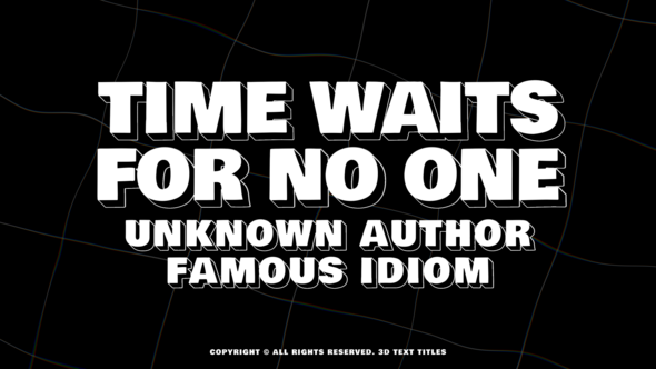 3d Text Titles Titles template preview