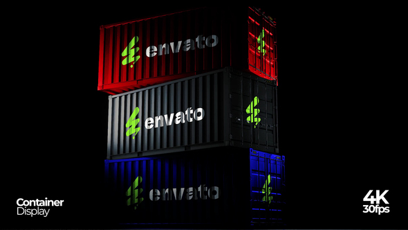 Cargo Container Display Mockup Video Displays template preview