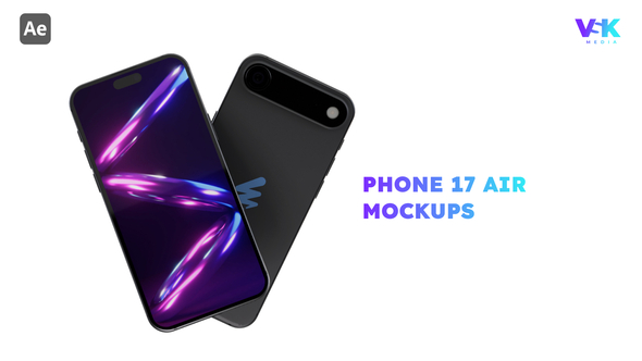 Phone 17 Air Mockups Video Displays template preview