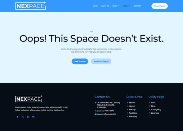 Nexpace - Coworking Space Elementor Template Kit