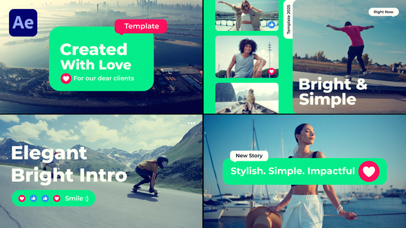 Social Media Intro Openers template preview