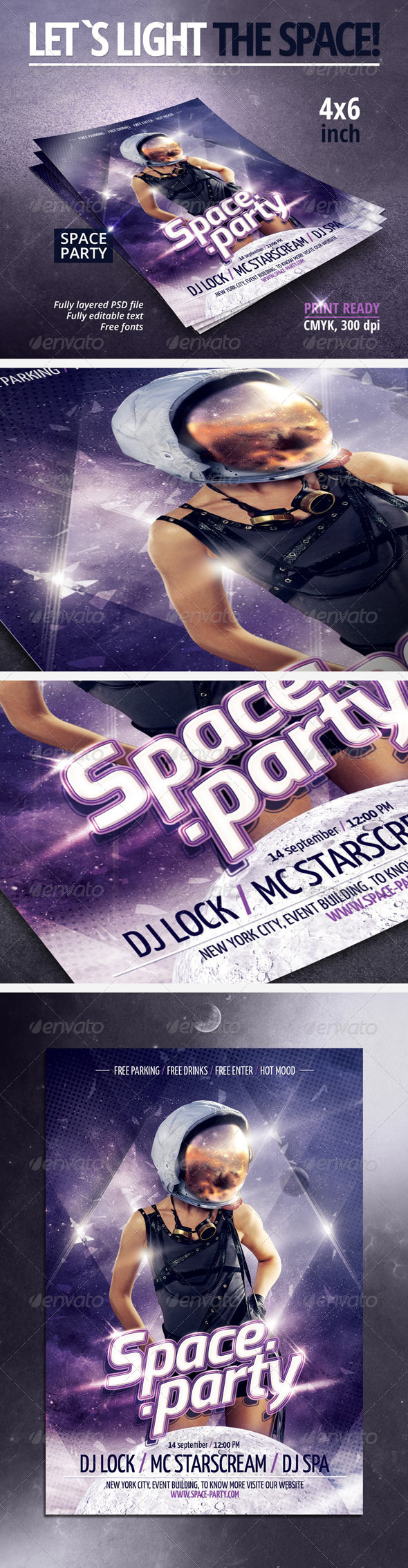 Space Party Flyer - Clubs & Parties Events