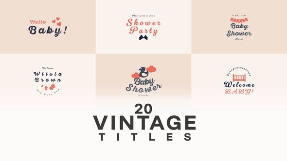 Newborn Title Titles template preview