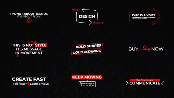 Kinetic Text Animation | After Effects Titles template preview