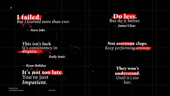 Quotes Titles +RGB | After Effects Titles template preview