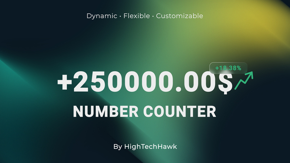Versatile Number Counter Infographics template preview