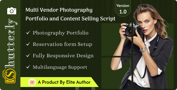 Shutterly – Multivendor Photography Portfolio & Content Selling Platform