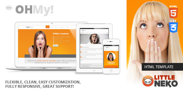 OHMY! HTML5, CSS3, Bootstrap website template