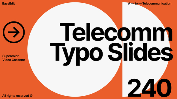 Telecomm Typo Slides Titles template preview