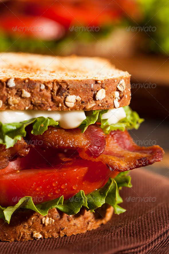 Fresh Homemade BLT Sandwich - Stock Photo - Images