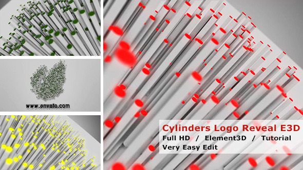 Cylinders Logo Reveal - VideoHive 5422600