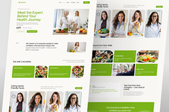 Nutrista - Nutritionist & Dietitian Elementor Template Kit