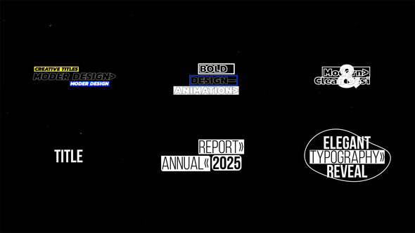 Creative Titles | AE Titles template preview