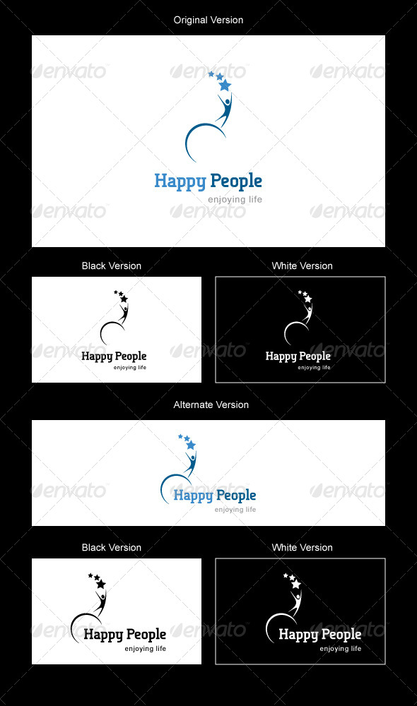Happy People Logo - Humans Logo Templates