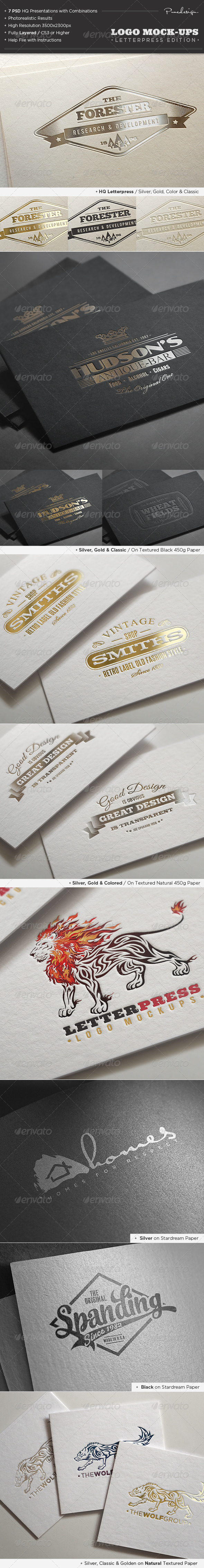 Logo Mock-Ups / Letterpress Edition - Logo Product Mock-Ups