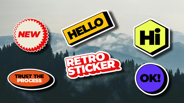 Animated Stickers | AE Titles template preview