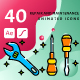 Repair maintenance icon set various colorful icons represent repair tools and services. - VideoHive Item for Sale