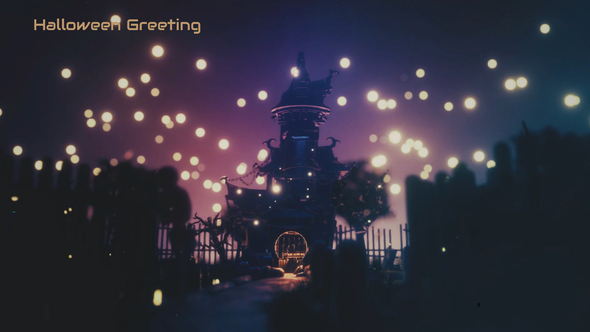 Halloween Greeting Spooky Animated Openers template preview