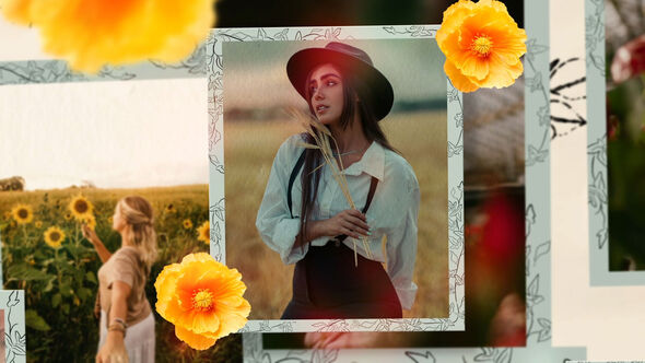 Bloom Memories Photo Slideshow Openers template preview