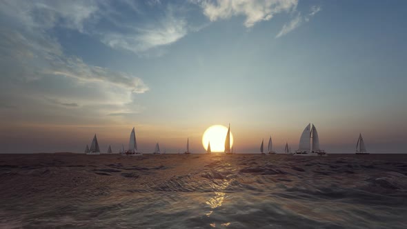 Sunset Ocean Background Loopable Loopable 4k