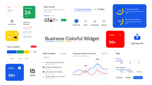 Business Infographic Widget Infographics template preview