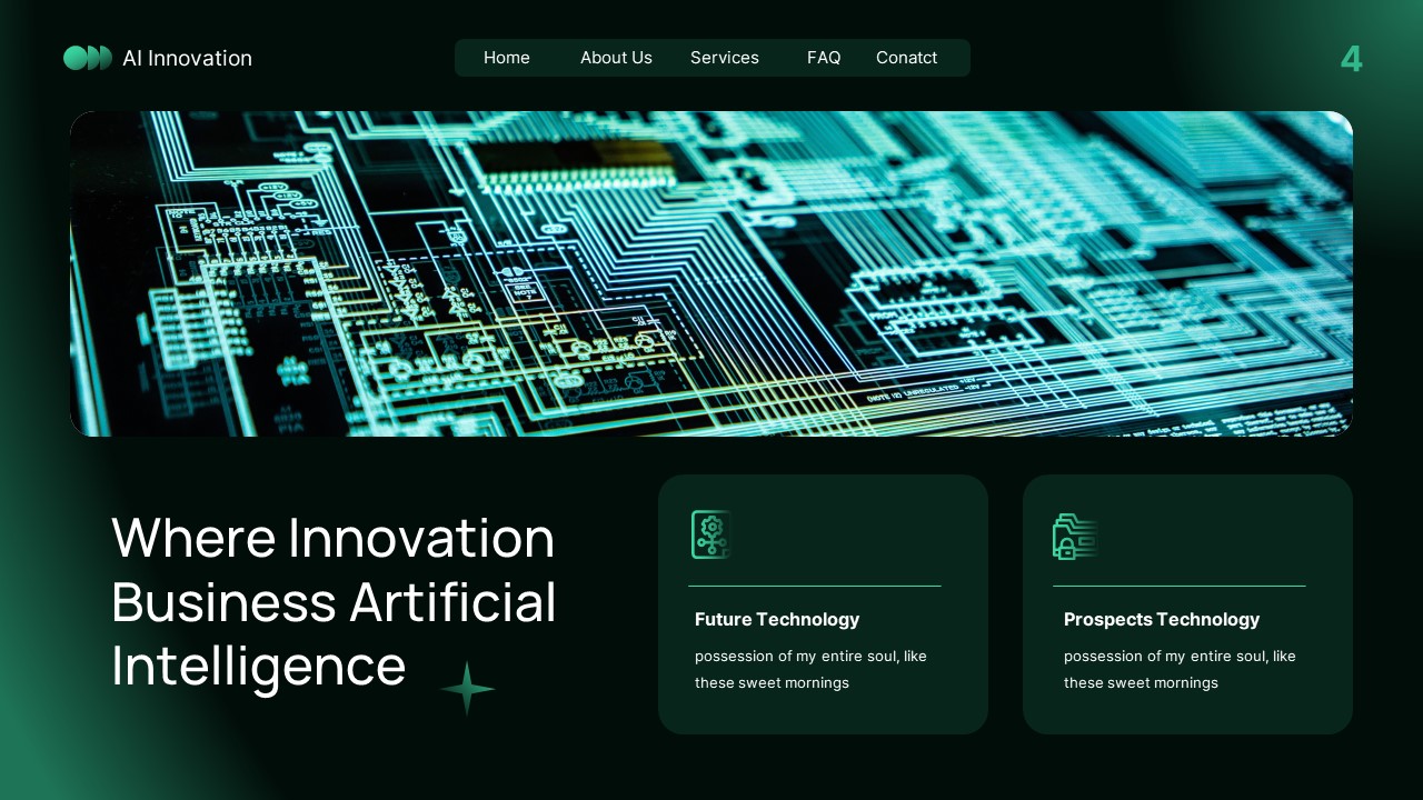 AI Innovation PowerPoint Presentation Template, Presentation Templates