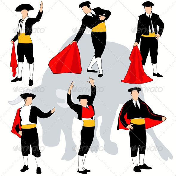 Toreadors Silhouettes Set