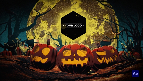 Halloween Logo Intro Openers template preview