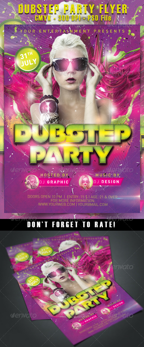 Dubstep Party Flyer - Clubs & Parties Events