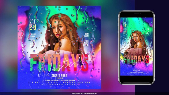 Night Club Flyer v19 Product Promo template preview